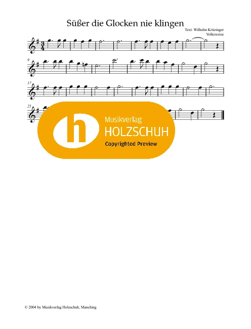 Süßer die Glocken nie klingen